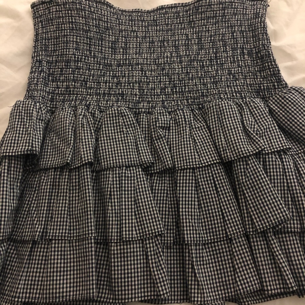 Tularosa gingham skirt with ruffles